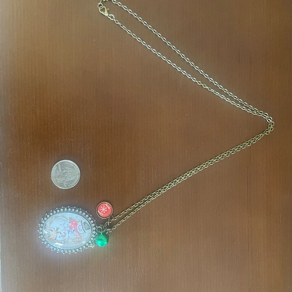 Frosty Necklace with jingle bell charm - Picture 2 of 2